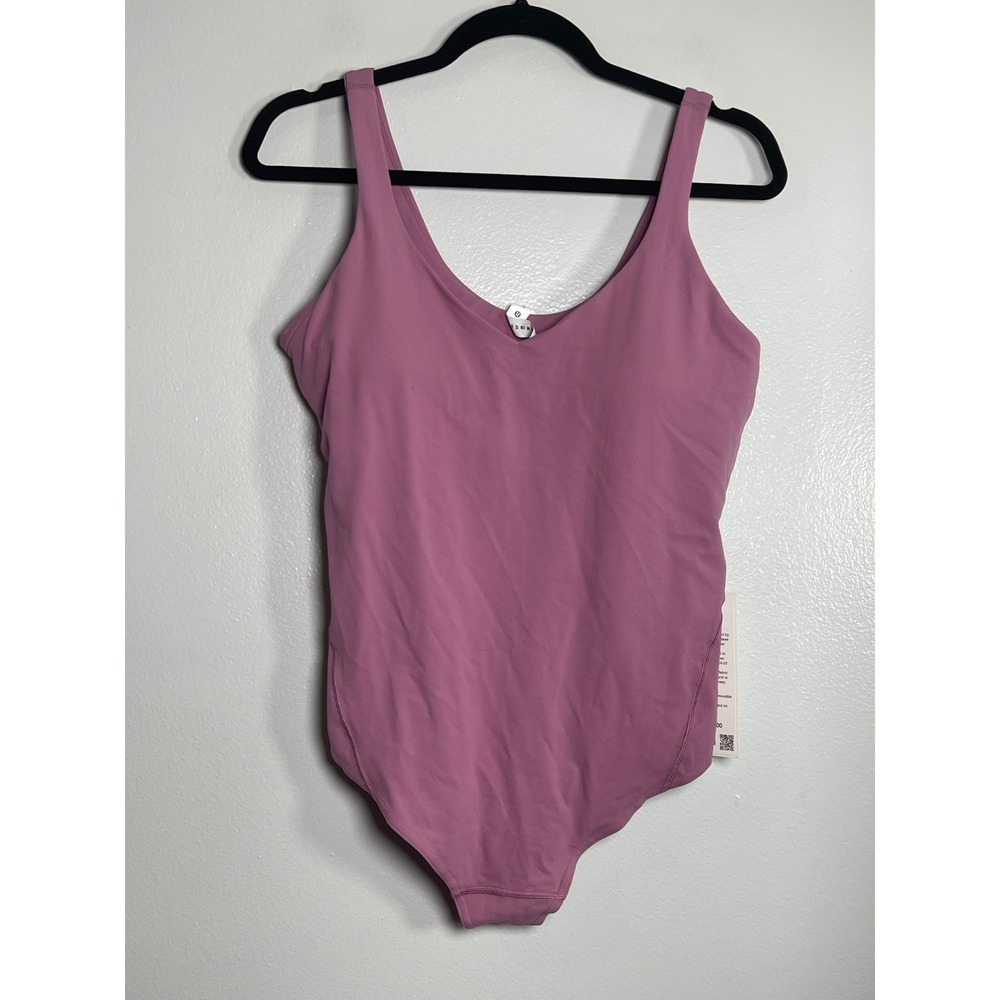 LULULEMON Align Bodysuit Dust Pink Size 12 NEW Nulu Thong Active Athletic Sporty